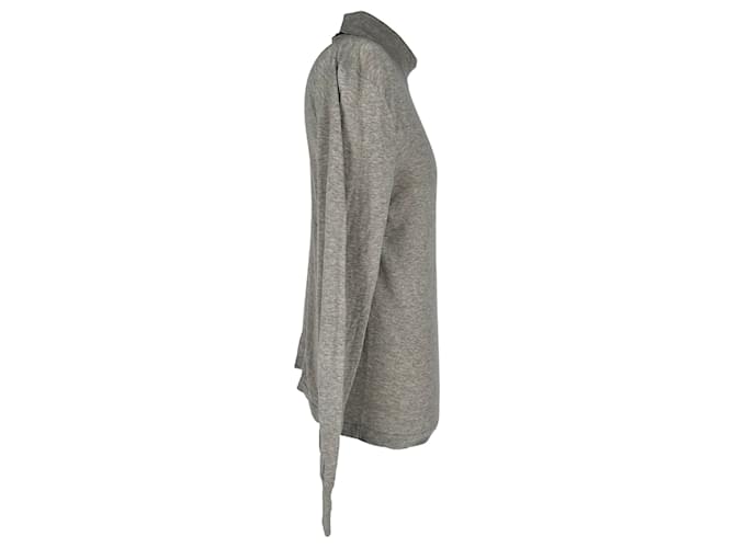 Tom Ford Strickpullover mit Rollkragen aus grauer Baumwolle - Ansicht 2
