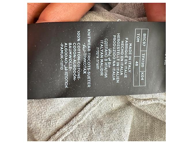 Tom Ford Strickpullover mit Rollkragen aus grauer Baumwolle - Ansicht 6