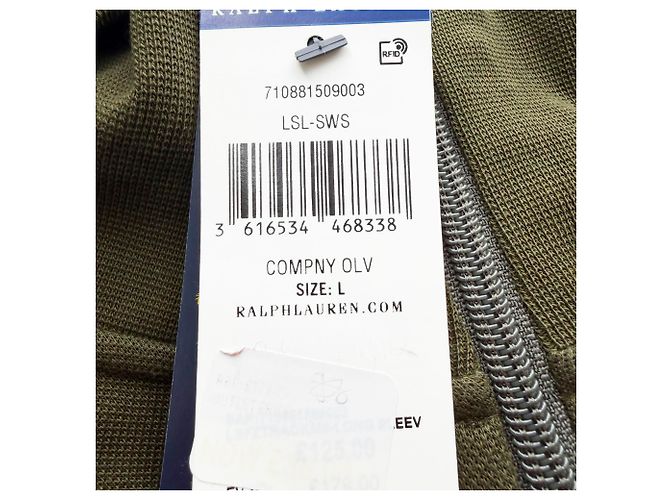 Felpa con zip integrale Polo Ralph Lauren in cotone verde oliva - vista 15