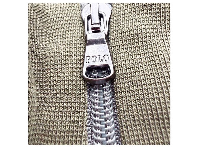 Felpa con zip integrale Polo Ralph Lauren in cotone verde oliva - vista 17
