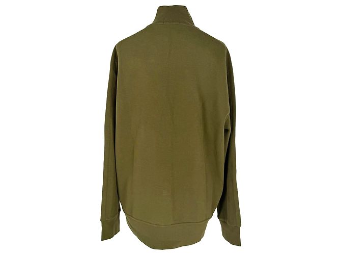 Felpa con zip integrale Polo Ralph Lauren in cotone verde oliva - vista 2