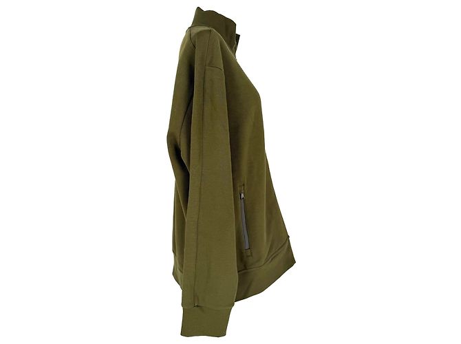 Felpa con zip integrale Polo Ralph Lauren in cotone verde oliva - vista 3
