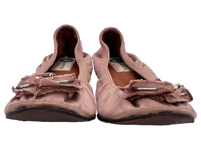 Bailarinas adornadas en satén rosa Lanvin - vista 2