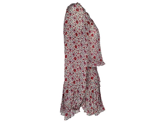 Robe Popover LoveShackFancy en soie multicolore - vue 2