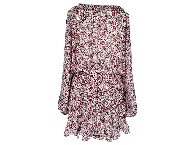 Robe Popover LoveShackFancy en soie multicolore - vue 3