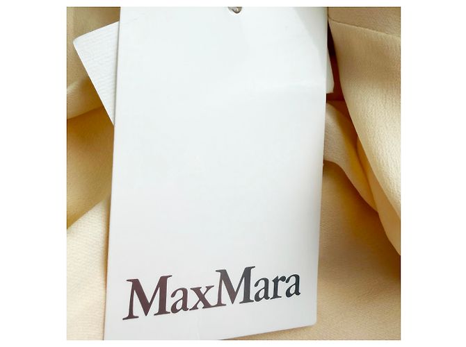 Camicia Max Mara Onorata con dettaglio sciarpa in seta avorio Bianco Crudo - vista 11