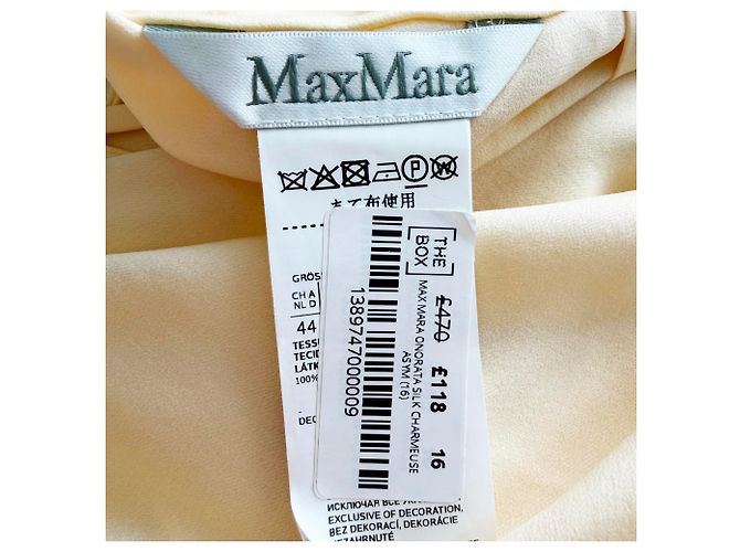 Camicia Max Mara Onorata con dettaglio sciarpa in seta avorio Bianco Crudo - vista 8