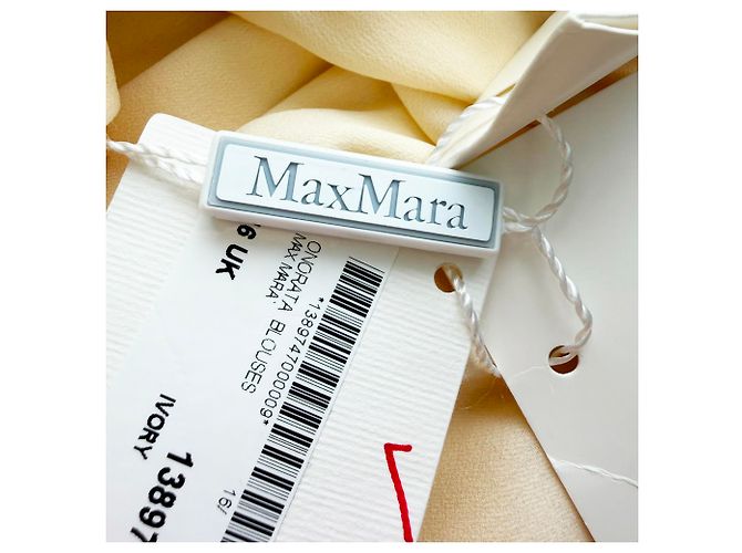 Camicia Max Mara Onorata con dettaglio sciarpa in seta avorio Bianco Crudo - vista 9