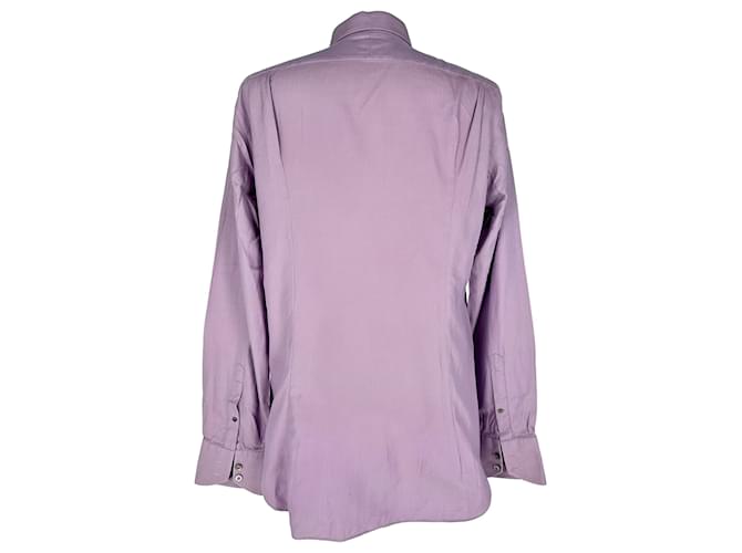 Camicia Tom Ford con bottoni in cotone viola Porpora - vista 3