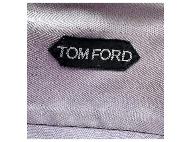 Camicia Tom Ford con bottoni in cotone viola Porpora - vista 4