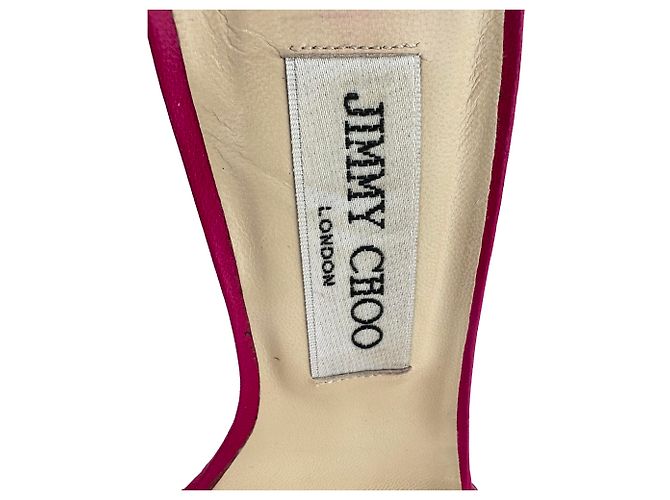 Sandali con cinturino alla caviglia Jimmy Choo in pelle rosa - vista 12