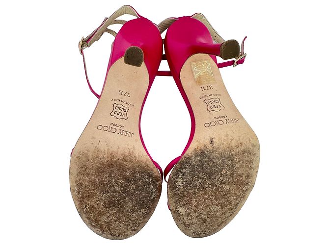 Sandali con cinturino alla caviglia Jimmy Choo in pelle rosa - vista 13