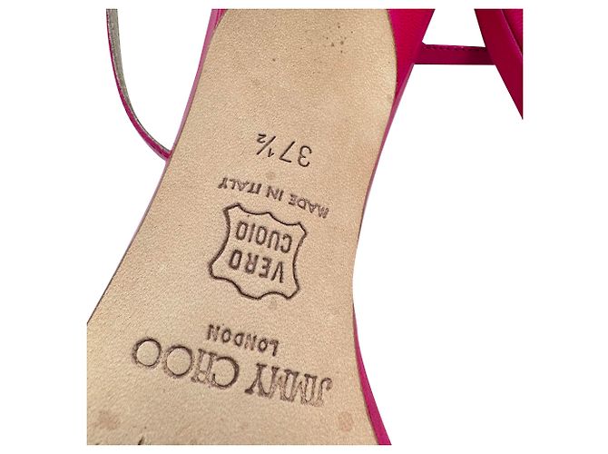 Sandali con cinturino alla caviglia Jimmy Choo in pelle rosa - vista 14