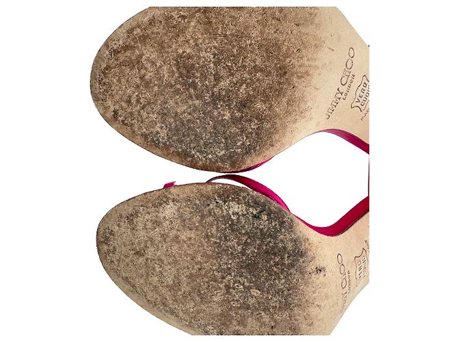 Sandali con cinturino alla caviglia Jimmy Choo in pelle rosa - vista 15