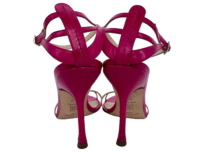 Sandali con cinturino alla caviglia Jimmy Choo in pelle rosa - vista 6