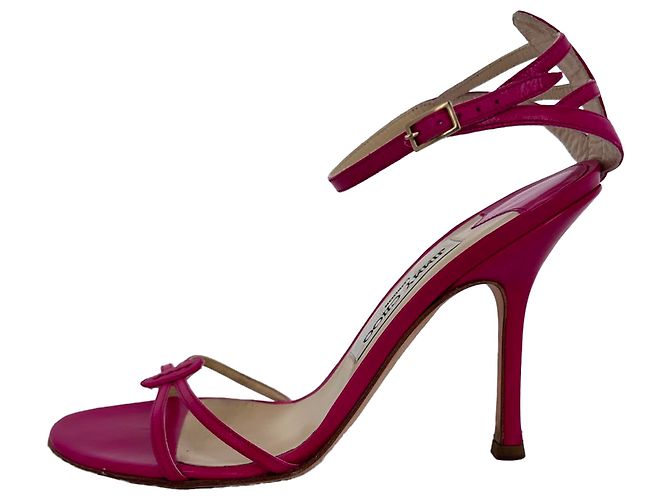 Sandali con cinturino alla caviglia Jimmy Choo in pelle rosa - vista 7