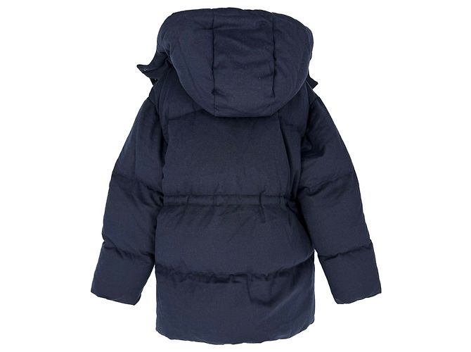 Joseph Dorset Brushed Flannel Down Jacket in Navy Blue Wool - view 2