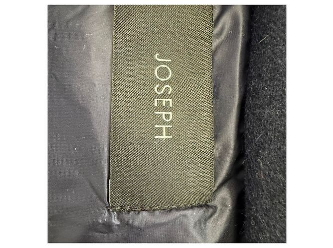 Joseph Dorset Brushed Flannel Down Jacket in Navy Blue Wool - view 8