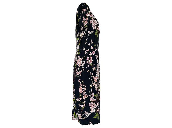 Dolce & Gabbana Midi-Kleid mit Blumenprint aus mehrfarbiger Viskose Mehrfarben - Ansicht 2