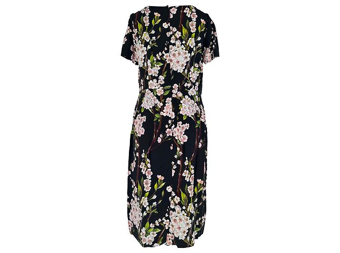 Dolce & Gabbana Midi-Kleid mit Blumenprint aus mehrfarbiger Viskose Mehrfarben - Ansicht 4