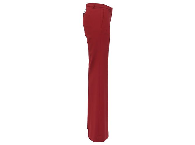 Theory Thoery Gerade Hose aus roter Virgin Wool - Ansicht 2