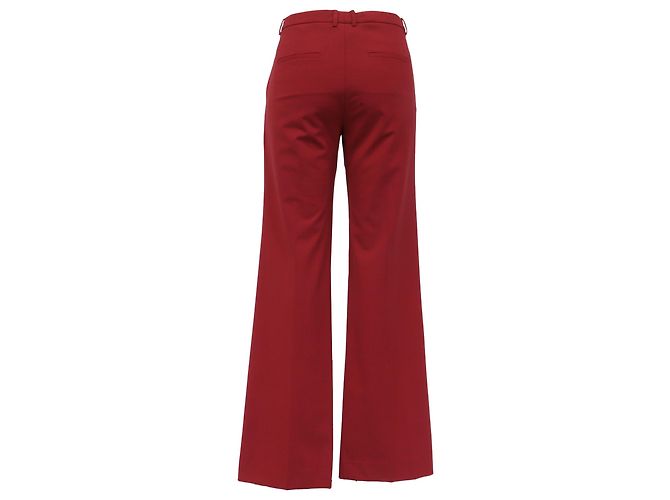 Theory Thoery Gerade Hose aus roter Virgin Wool - Ansicht 3