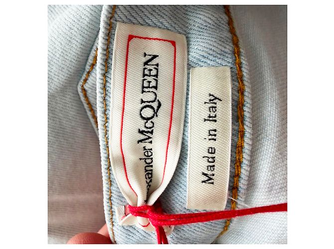 Short vaquero mini Alexander Mcqueen azul de algodón - vista 10