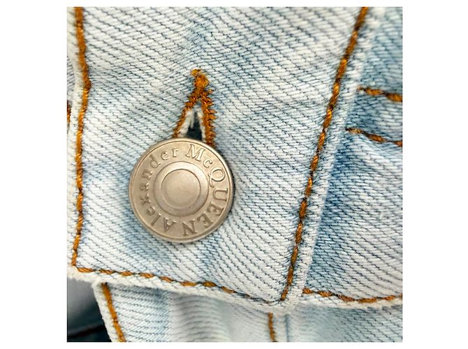 Short vaquero mini Alexander Mcqueen azul de algodón - vista 12
