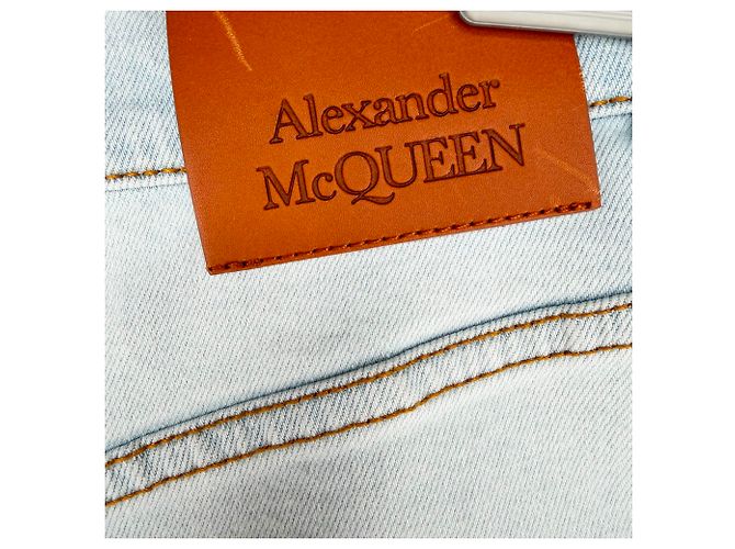 Short vaquero mini Alexander Mcqueen azul de algodón - vista 13