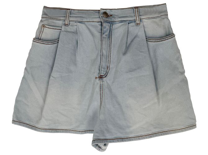 Short vaquero mini Alexander Mcqueen azul de algodón - vista 14