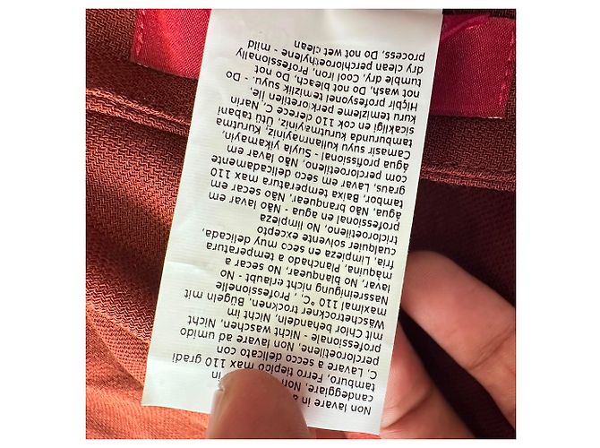 Falda midi Max Mara con cinturón en lana naranja óxido - vista 8