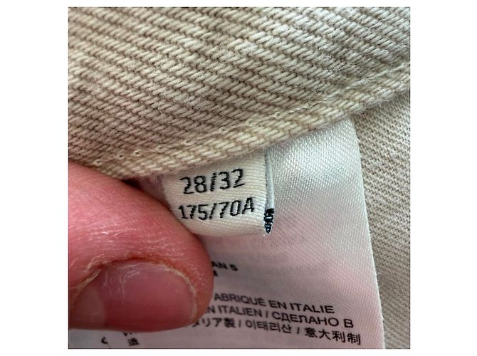 Jeans Wide Tapered Totême in cotone beige - vista 10