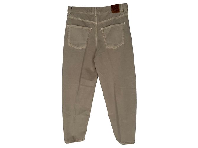 Jeans Wide Tapered Totême in cotone beige - vista 2