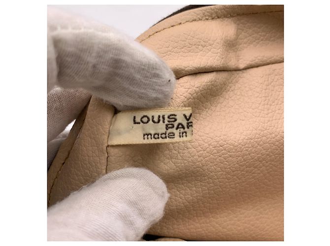 Louis Vuitton Beauty case e pochette clutch in tela monogrammata vintage Marrone - vista 6