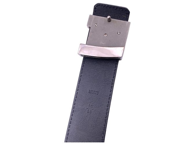 Louis Vuitton Gürtel Mini Damier Suede LV Initiales Braun Größe 95 - Ansicht 4