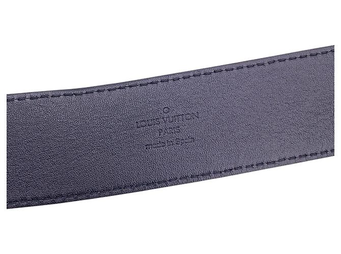 Louis Vuitton Gürtel Mini Damier Suede LV Initiales Braun Größe 95 - Ansicht 5