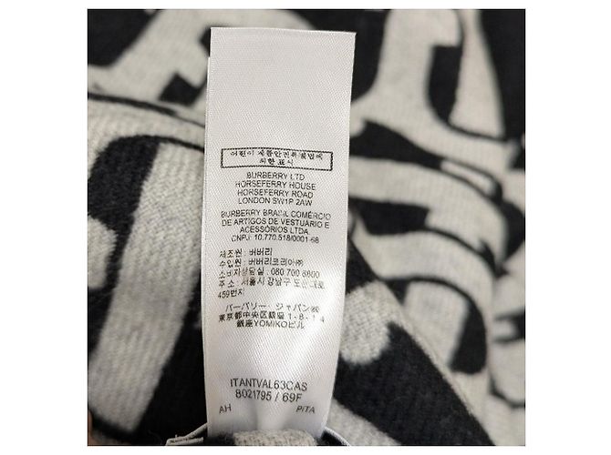 Burberry TB Logo Wollcape Schwarz - Ansicht 10