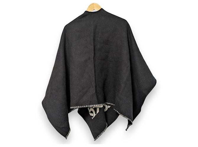 Burberry TB Logo Wollcape Schwarz - Ansicht 3