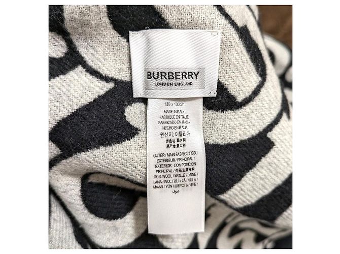 Burberry TB Logo Wollcape Schwarz - Ansicht 8