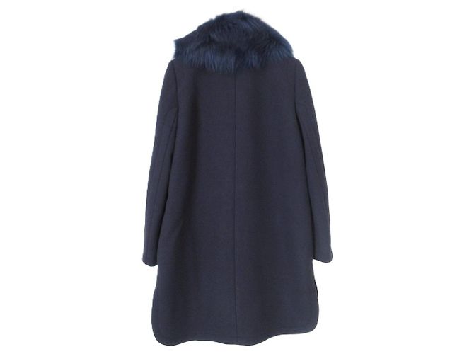 Chloé Abrigo 2way de lana y shearling Chloe Azul Azul marino - vista 2