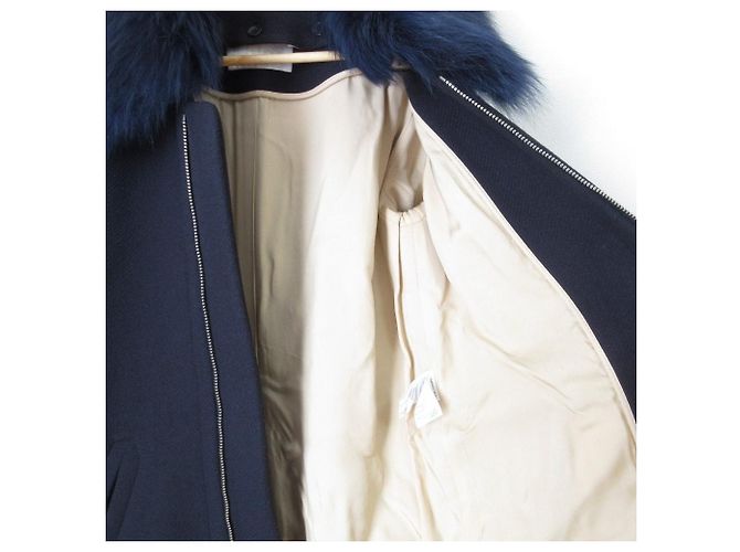 Chloé Abrigo 2way de lana y shearling Chloe Azul Azul marino - vista 6