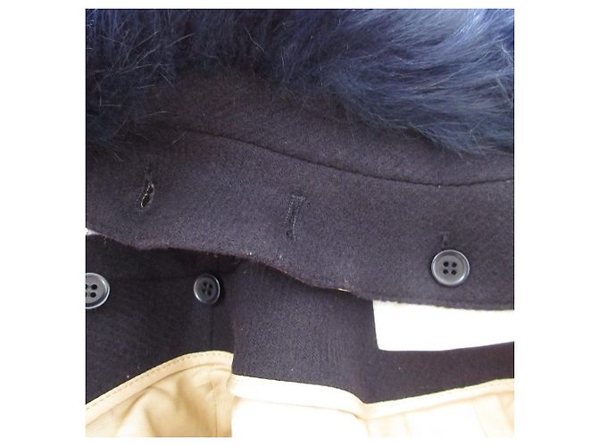 Chloé Abrigo 2way de lana y shearling Chloe Azul Azul marino - vista 8