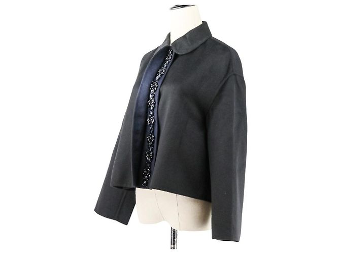 Prada Virgin Wool Angora Jacket Black - view 3