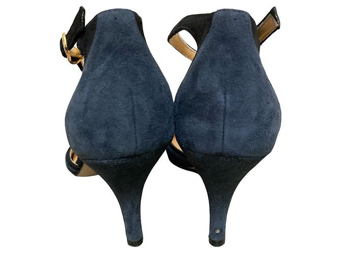 Autre Marque Décolleté a punta con cinturino a T Adam et Rope Blu - vista 4