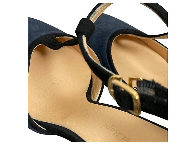 Autre Marque Décolleté a punta con cinturino a T Adam et Rope Blu - vista 9