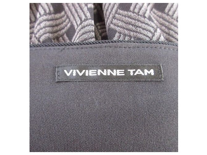 Autre Marque Power Net Kleid VIVIENNE TAM Schwarz - vista 5