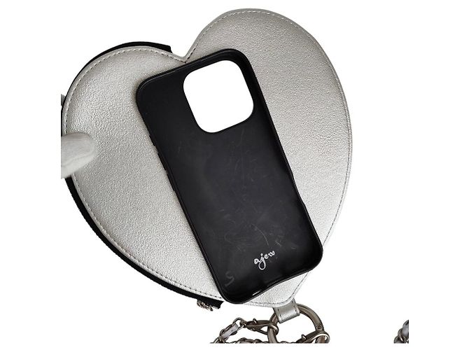 Autre Marque abito ajew custodia HEART custodia per smartphone a tracolla Argento - vista 4
