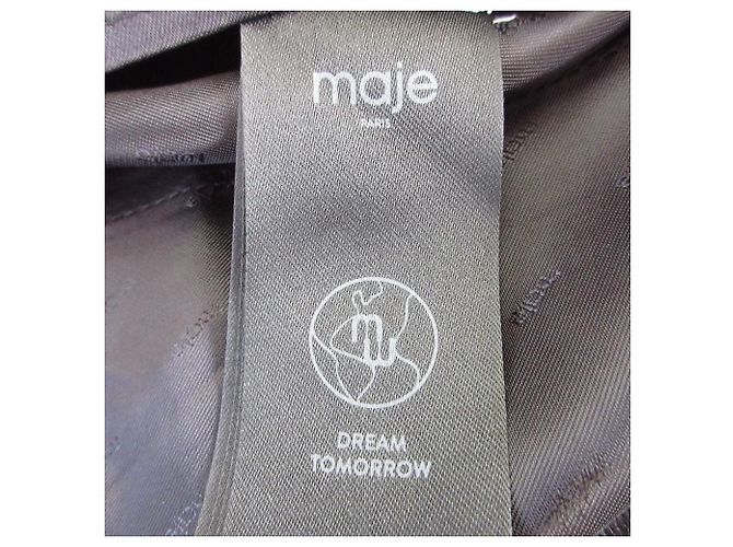 Maje Kleid aus Blumen-Jacquard Schwarz - Ansicht 9
