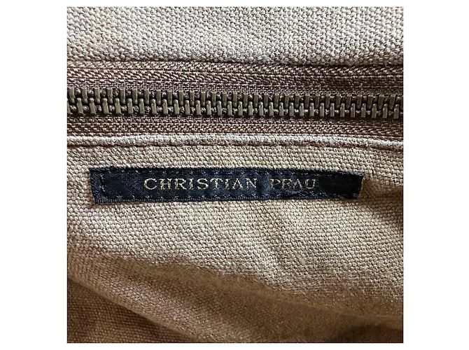 Autre Marque Borsa a 2 vie in pelle Christian Peau Marrone - vista 12