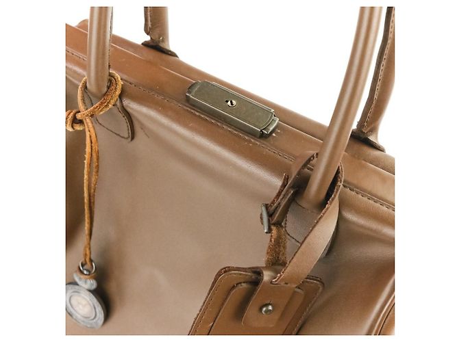 Autre Marque Borsa a 2 vie in pelle Christian Peau Marrone - vista 5